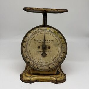 ⚖️ Antique Landers Frary Clark Columbia Family Scale 1907 Patent Kitchen USA